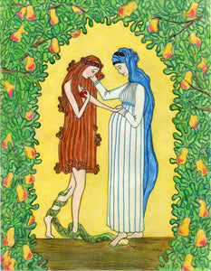 Mary and Eve Christmas Cards 8 pack