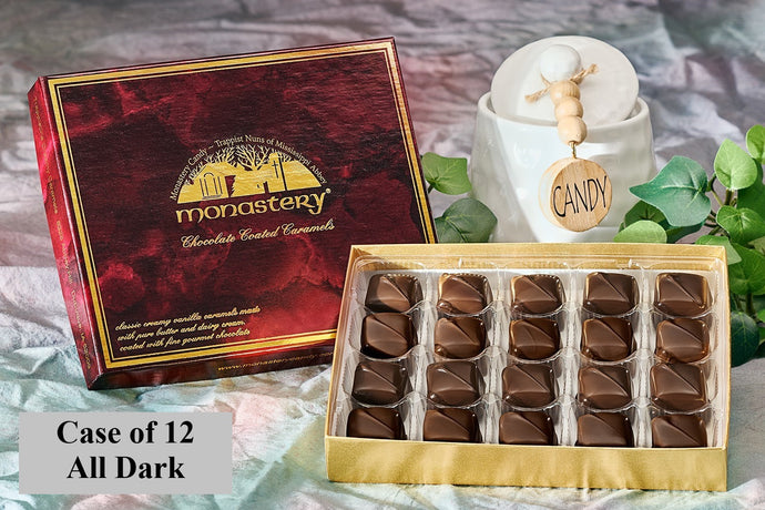 Chocolate-Covered Caramels All Dark 9 oz. - Case of 12.