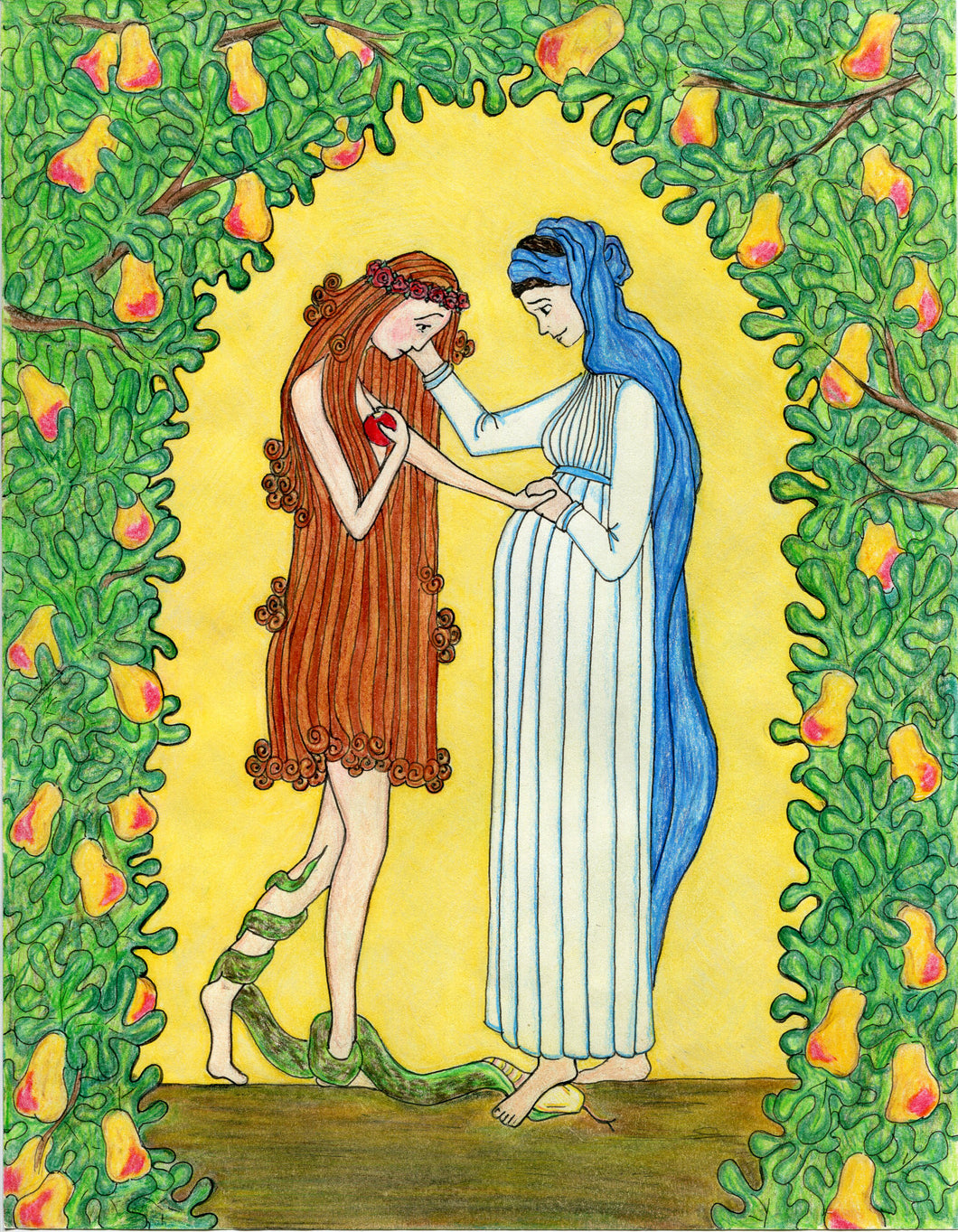 Mary and Eve Print Unmatted